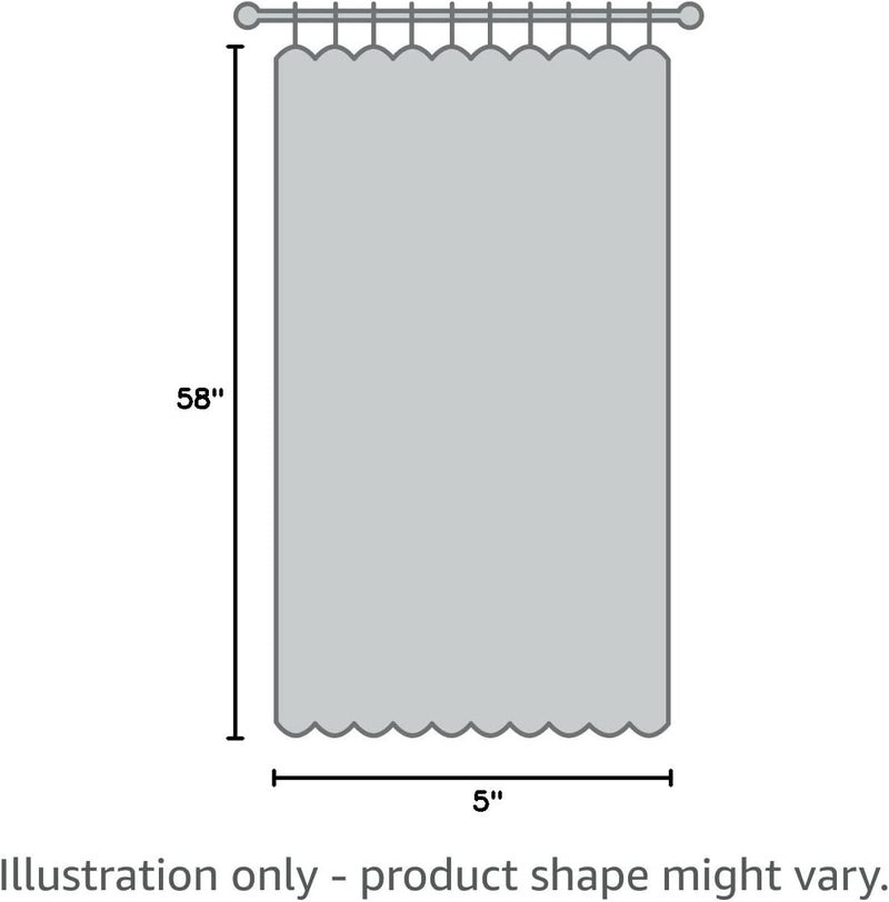 Zen Creative Designs Solid Poplin Sleeve Topper Window Valance Top Bottom Ruffle Home Décor Bedroom Nursery Kitchen Window (58" Wide x 5" Tall, Black) - Image 3